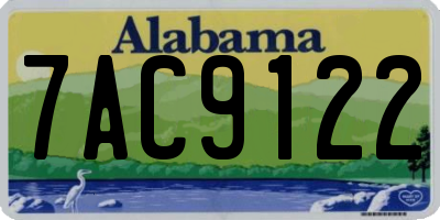 AL license plate 7AC9122