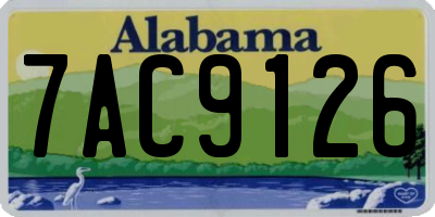 AL license plate 7AC9126