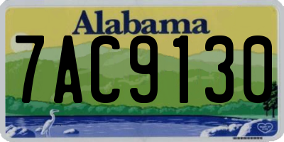 AL license plate 7AC9130