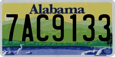 AL license plate 7AC9133