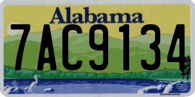 AL license plate 7AC9134