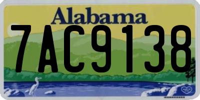 AL license plate 7AC9138