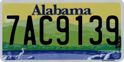 AL license plate 7AC9139