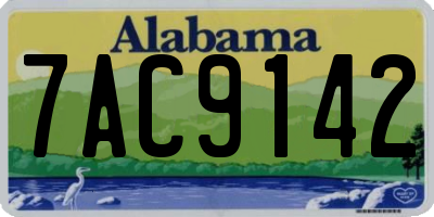 AL license plate 7AC9142