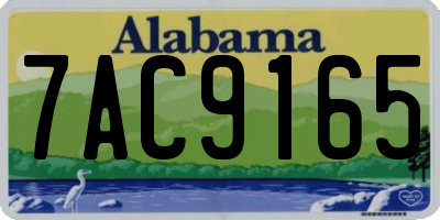 AL license plate 7AC9165