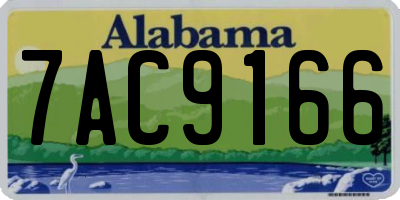 AL license plate 7AC9166