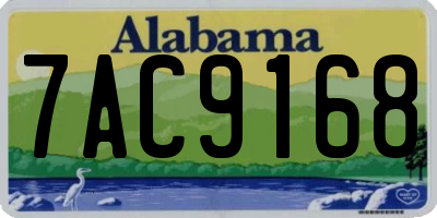 AL license plate 7AC9168