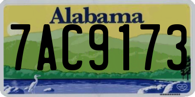 AL license plate 7AC9173