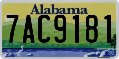 AL license plate 7AC9181