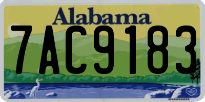 AL license plate 7AC9183