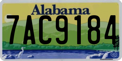 AL license plate 7AC9184