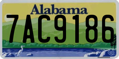 AL license plate 7AC9186