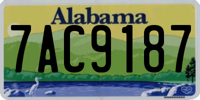 AL license plate 7AC9187