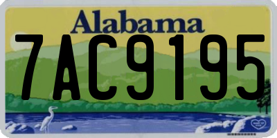 AL license plate 7AC9195