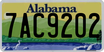 AL license plate 7AC9202