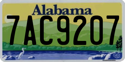 AL license plate 7AC9207