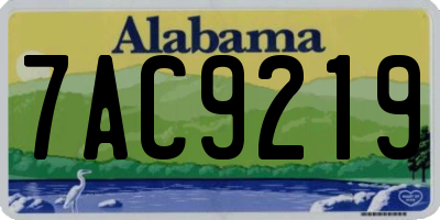 AL license plate 7AC9219