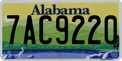 AL license plate 7AC9220