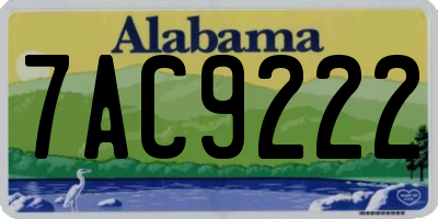 AL license plate 7AC9222