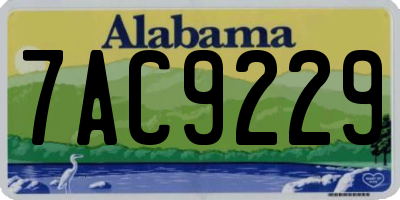 AL license plate 7AC9229