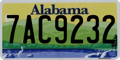 AL license plate 7AC9232