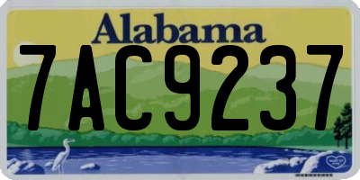 AL license plate 7AC9237