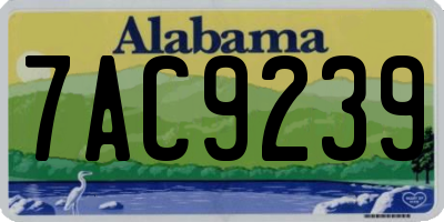 AL license plate 7AC9239