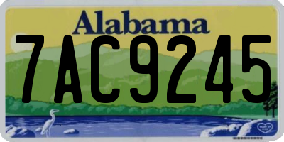 AL license plate 7AC9245