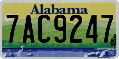 AL license plate 7AC9247