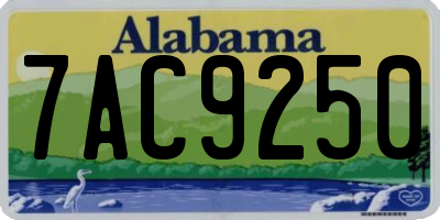 AL license plate 7AC9250