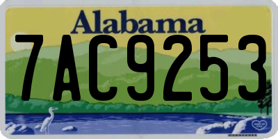 AL license plate 7AC9253