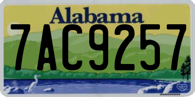 AL license plate 7AC9257