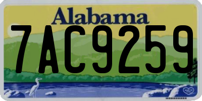 AL license plate 7AC9259
