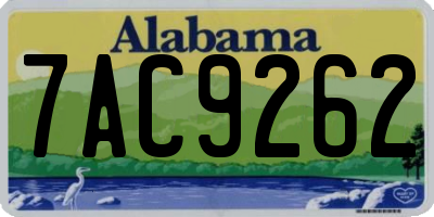 AL license plate 7AC9262