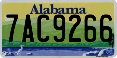 AL license plate 7AC9266