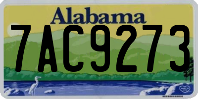 AL license plate 7AC9273