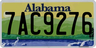 AL license plate 7AC9276
