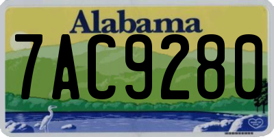AL license plate 7AC9280