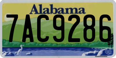 AL license plate 7AC9286
