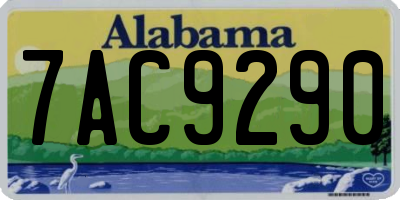 AL license plate 7AC9290