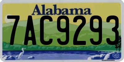 AL license plate 7AC9293