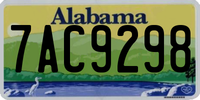 AL license plate 7AC9298