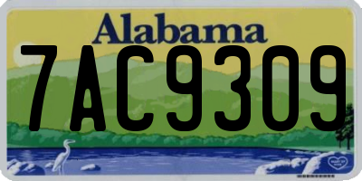 AL license plate 7AC9309