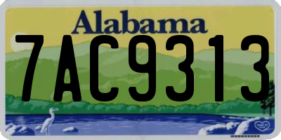 AL license plate 7AC9313