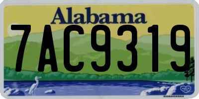 AL license plate 7AC9319