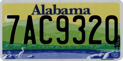 AL license plate 7AC9320