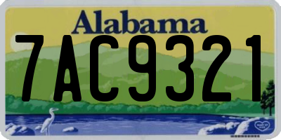 AL license plate 7AC9321