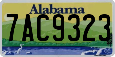 AL license plate 7AC9323