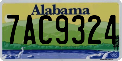 AL license plate 7AC9324