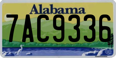 AL license plate 7AC9336